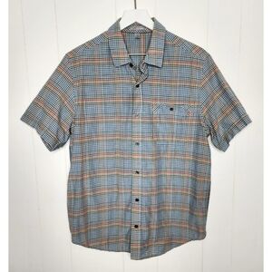 Horny Toad Men's Beckett Plaid Short Sleeve Shirt Size Medium